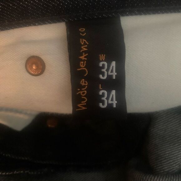 Nudie Jeans Co Hank Rey Button Fly Jeans in All Crinkled Up 34 x 34 - Picture 7 of 10